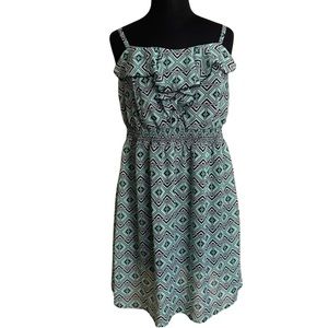 CHRISTINE V Sundress Size XL Cami Dress Green Black
